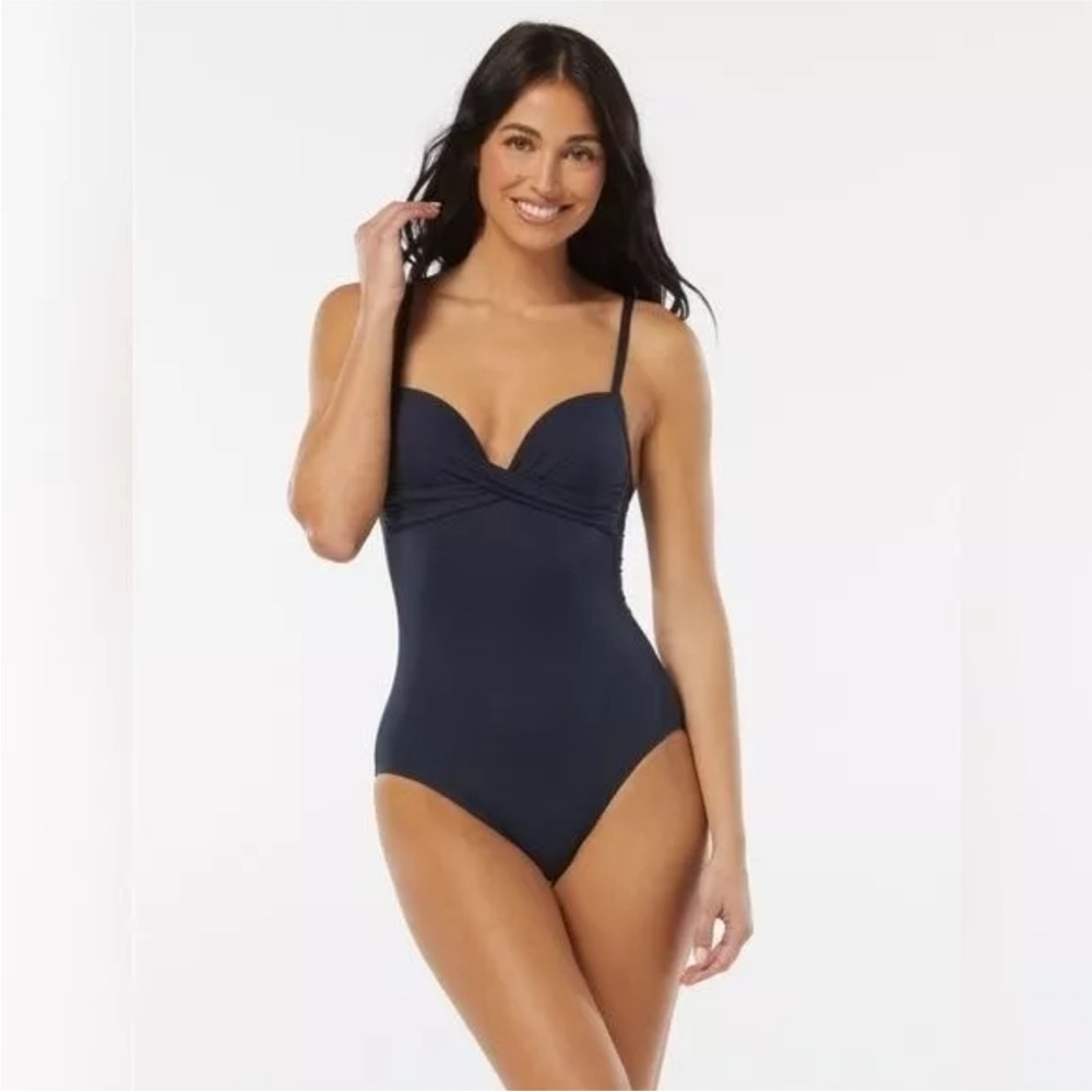 Vince Camuto Navy One-Piece Swimsuit